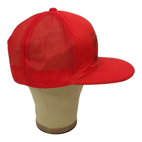 Vintage Camp Yocona 1992 Mesh OSFM Snapback Cap Trucker Foam Baseball Hat Red - Picture 10 of 13